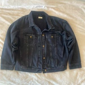 mono b Oversized Black Denim Jacket